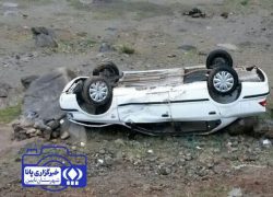 واژگونی خودرو سمند با ۶ مصدوم