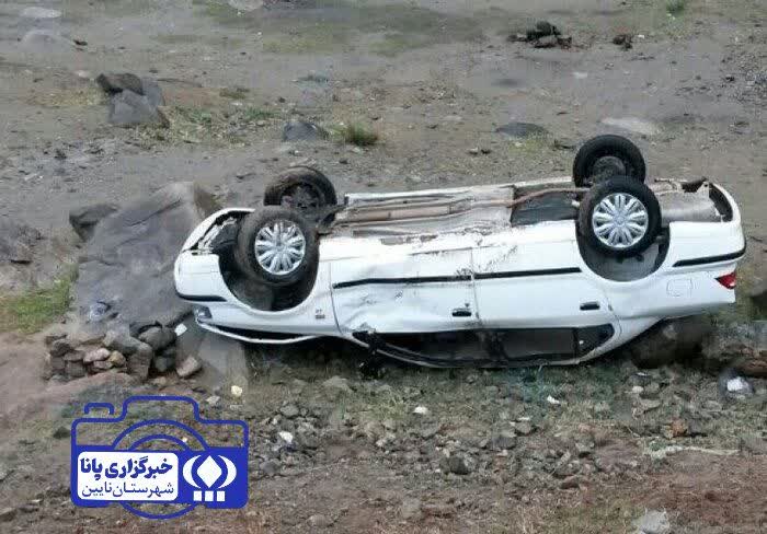 واژگونی خودرو سمند با ۶ مصدوم