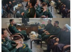دیدار فرماندهی ناحیه مقاومت بسیج سپاه شهرستان با سرپرست بهزیستی خوروبیابانک