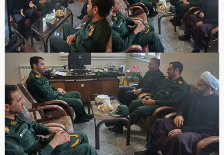 دیدار فرماندهی ناحیه مقاومت بسیج سپاه شهرستان با سرپرست بهزیستی خوروبیابانک