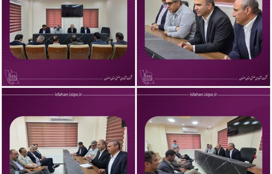 جلسه مدیرعامل شرکت شهرکهای صنعتی استان اصفهان با اعضاء هیات مدیره شرکت خدماتی شهرک صنعتی نائین برگزار شد