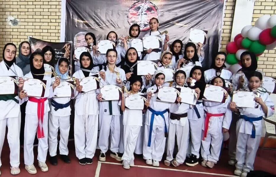 درخشش بانوان کاراته‌کای نایین در دومین دوره مسابقات قهرمانی کاراته بانوان شهرستان