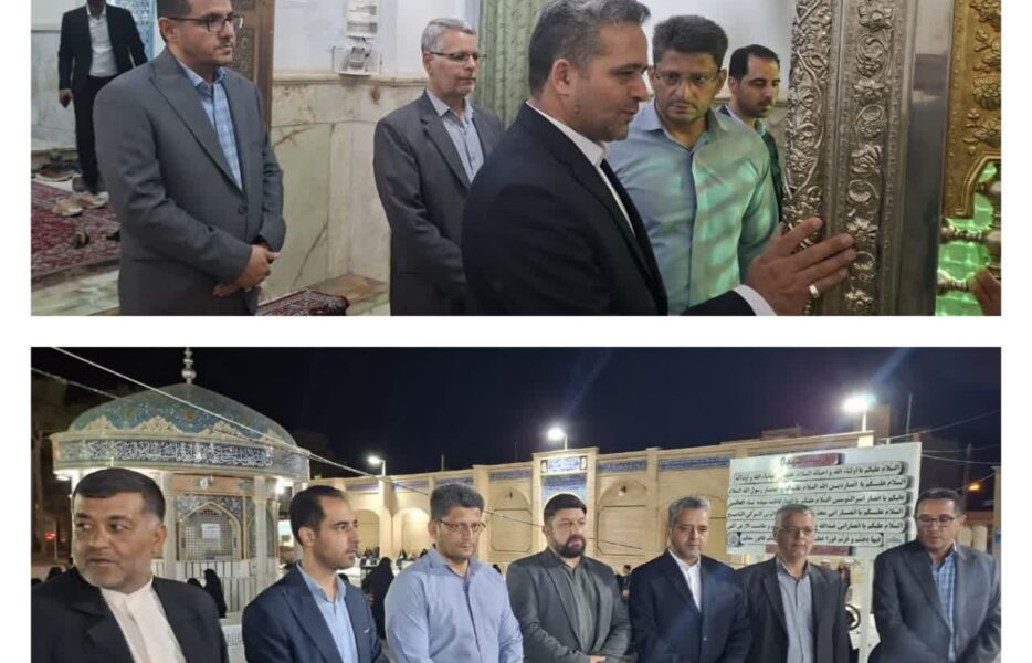 ادای احترام سرپرست فرمانداری ویژه نایین به مقام شامخ شهیدان در آستان مقدس امامزاده سلطان سیدعلی(ع)
